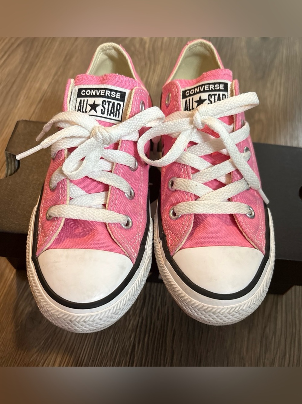 Converse Kids Pink Low-Top Canvas Sneakers